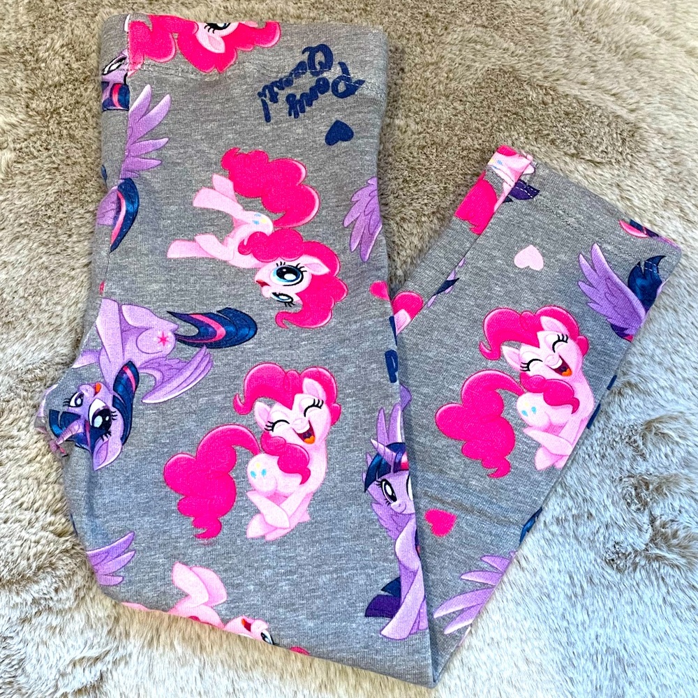 H&M My Little Pony leggings Pinkie Pie and Rarity Size 2-3T